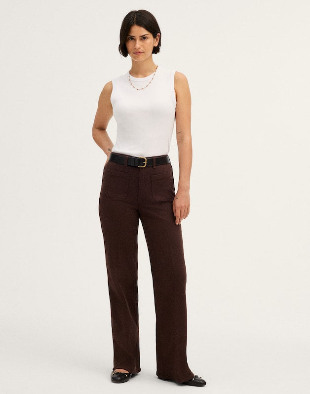 The Curvy Emmy Wide-Leg Pant DARK CAROB