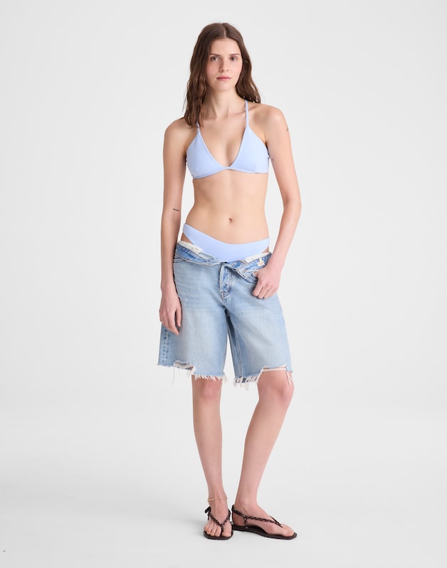 Left On Friday Reef Bikini Top BLUE SKIES