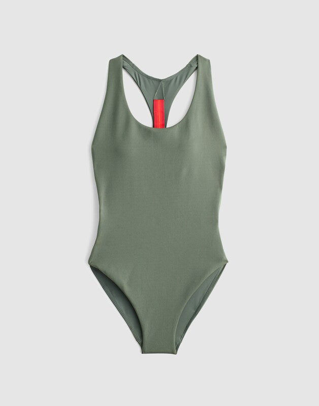 Left On Friday Fast Track One-Piece Swimsuit AGAVE