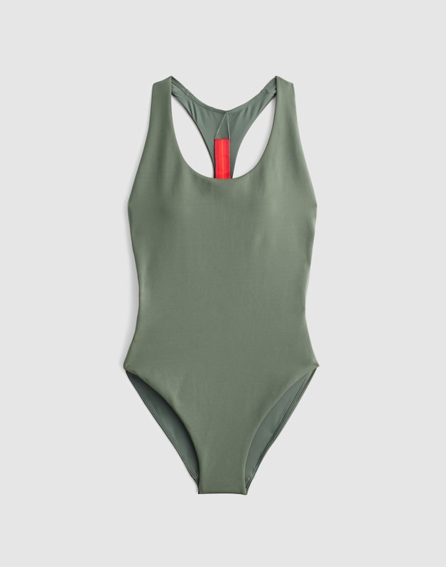 Left On Friday Fast Track One-Piece Swimsuit AGAVE